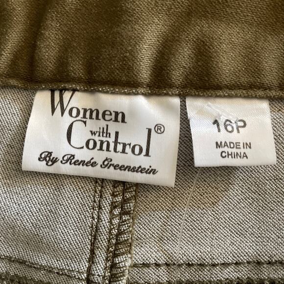 Women with Control Army Green Stretch Denim My Wonder Jean 16P - Picture 5 of 7